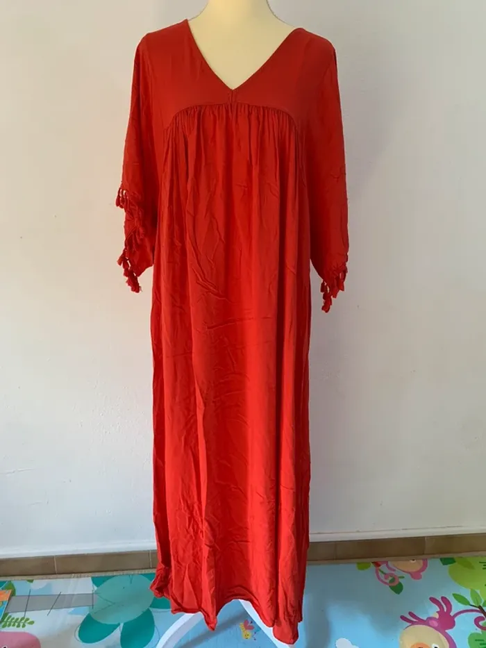 Robe longue rouge - Taille Unique