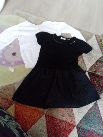 Ensemble gilet et robe fille 5 ans