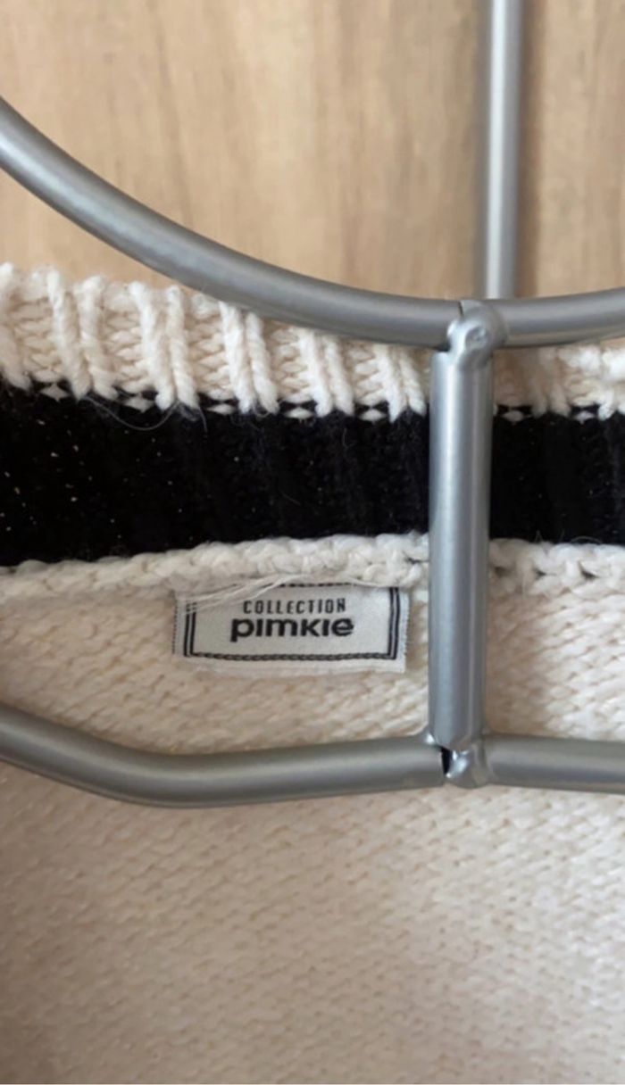 Pull blanc et noir M/L - Pimkie - photo numéro 3