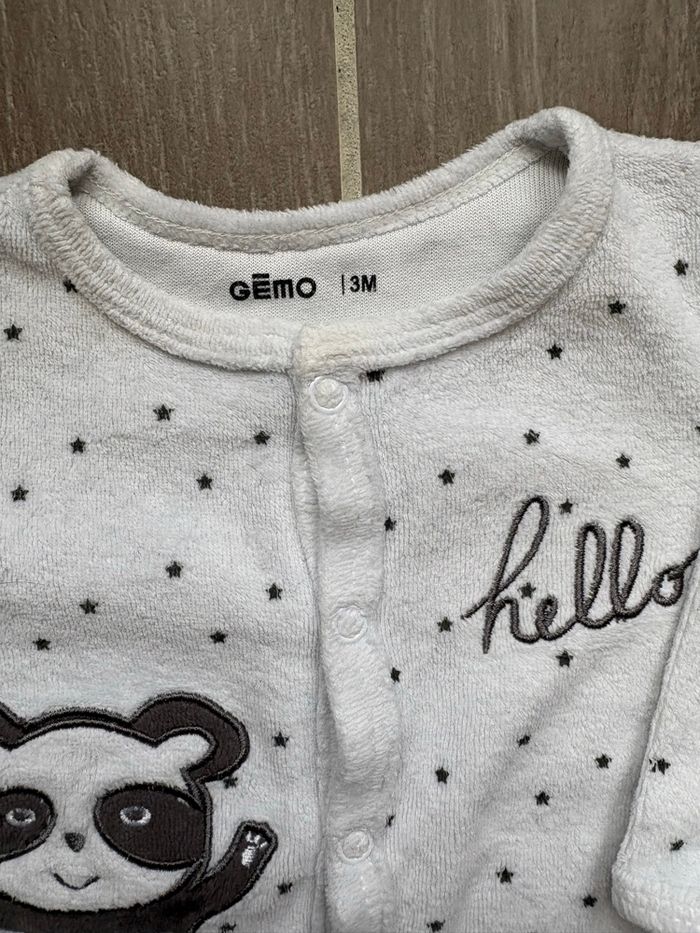 Lot pyjamas velours 3 mois - photo numéro 3