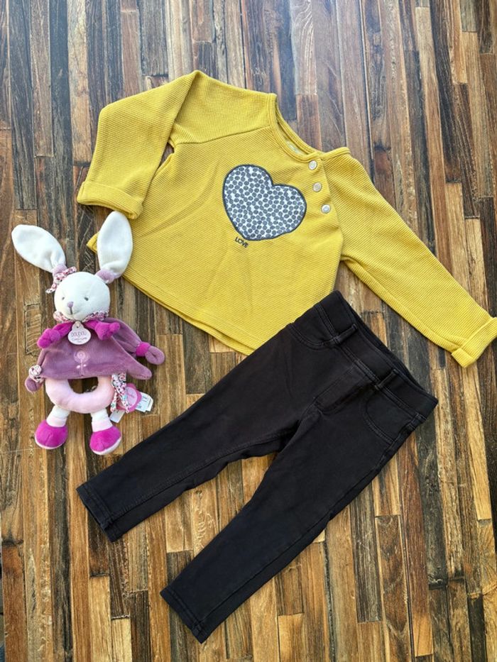 Ensemble pull + legging fille taille 18 mois - photo numéro 2