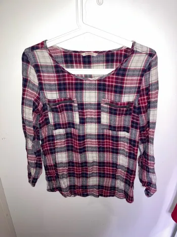 Blouse à carreau camaïeu