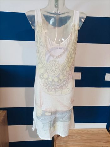 Robe débardeur blanche Made In Italy femme taille 40
