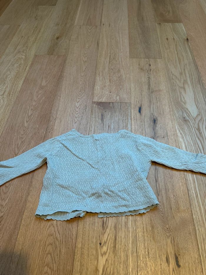 Gilet kiabi fin vert d’eau taille 6 mois - photo numéro 4