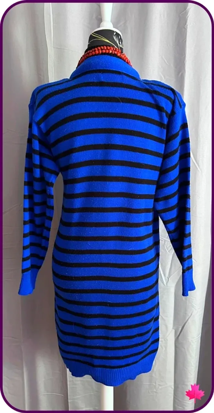 🌷robe vintage bleu et noir🌷 - photo numéro 3
