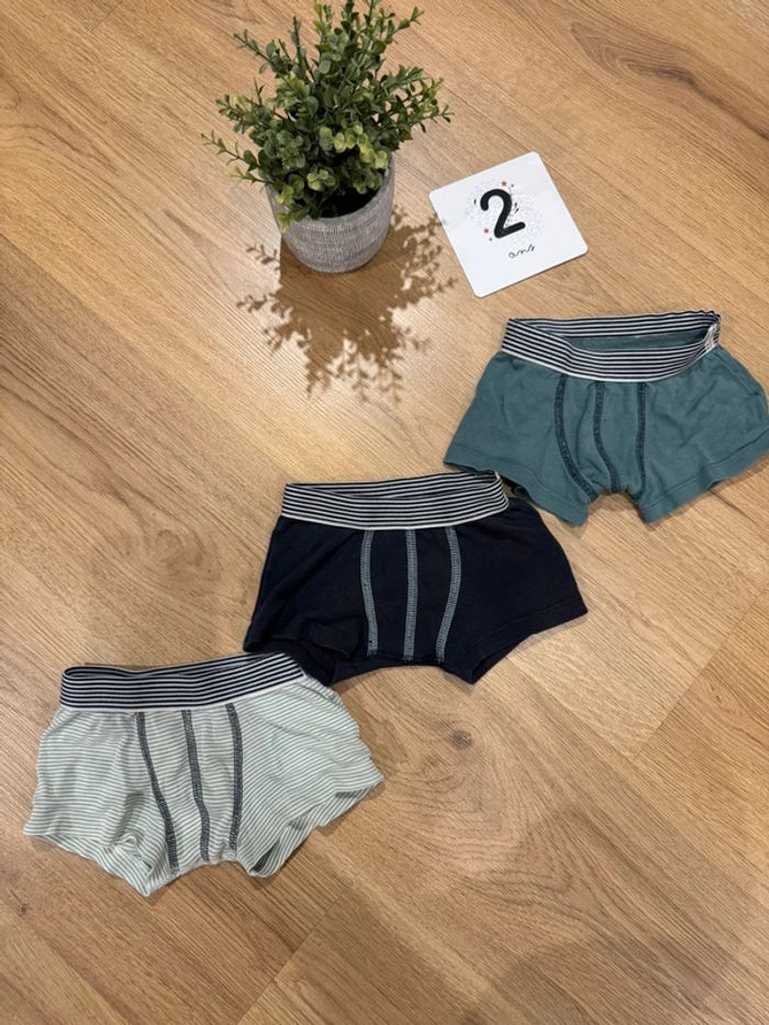 Lots de 3 boxers petit bateau 2 ans