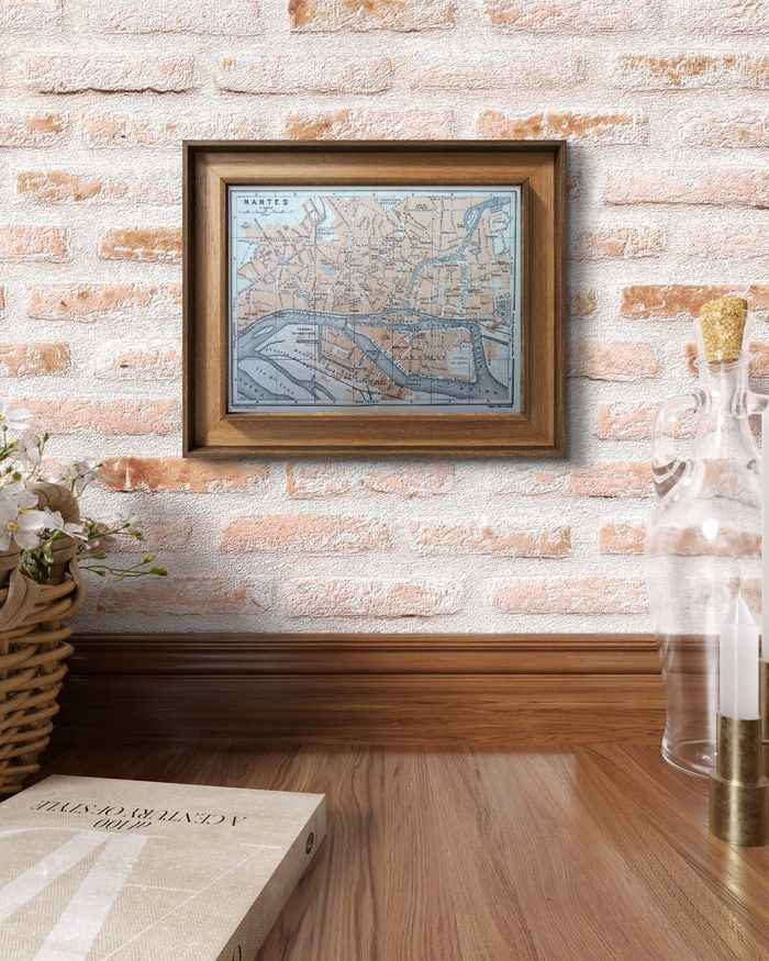 Imprimée en 1902, plan de Nantes, Loire-Atlantique. Original Vintage Authentique. - photo numéro 2