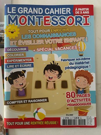 Lot de cahiers d’activités MONTESSORI