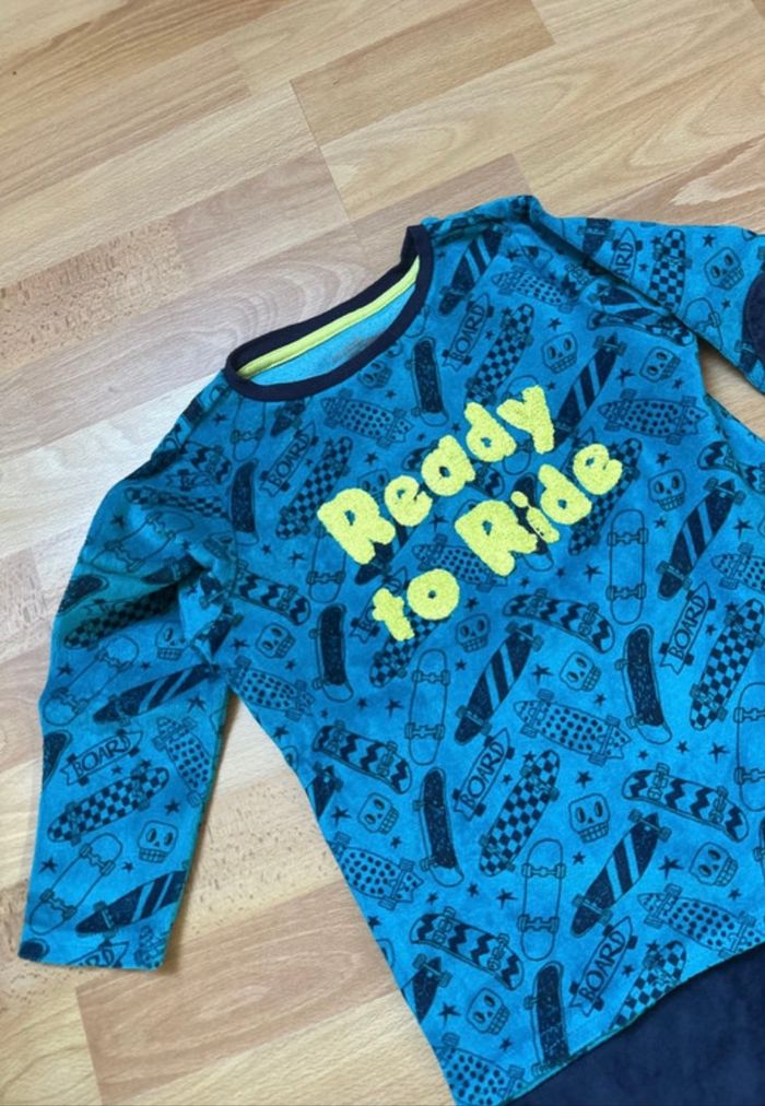 Pyjama velour skates tête de mort - photo numéro 2