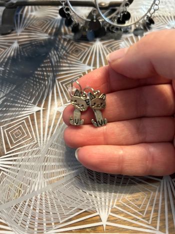 Boucles d’oreilles chat