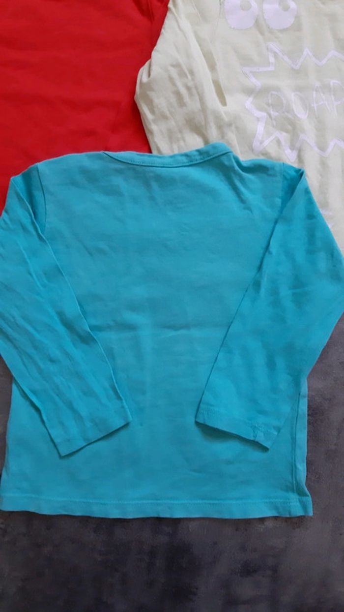 3 t-shirts manches longues garçon 100% coton - photo numéro 5