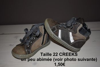 chaussure creeks taille 22