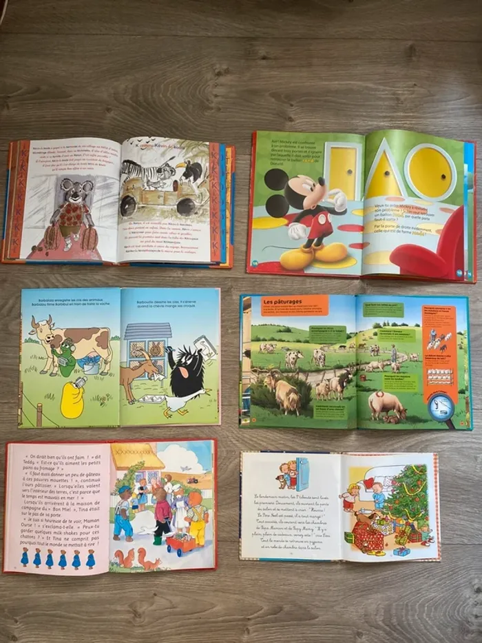 Lot de livres enfants histoires ferme mickey noel barbapapa lire - photo numéro 3