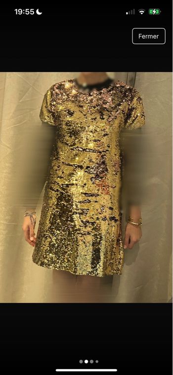 Robe à sequin doré