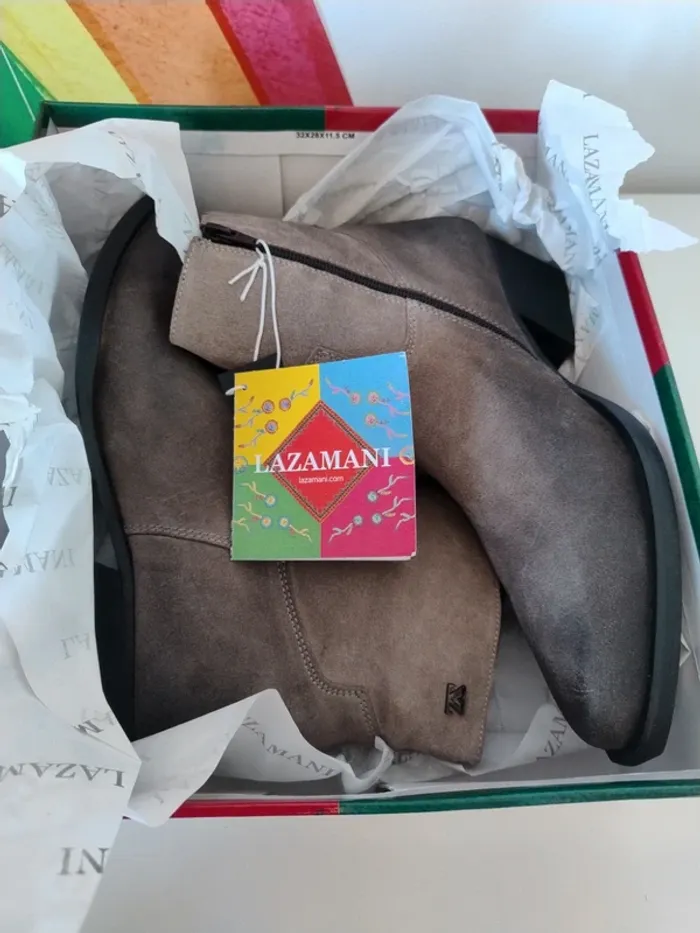 Bottines Lazamani en suede - photo numéro 11