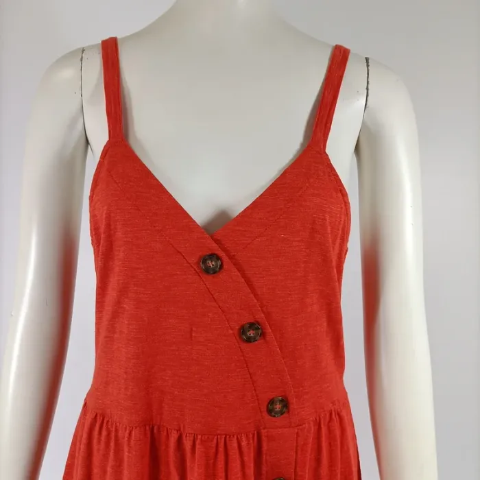 Robe orange à bretelles CMT Collection taille 38 été - A131 - photo numéro 5