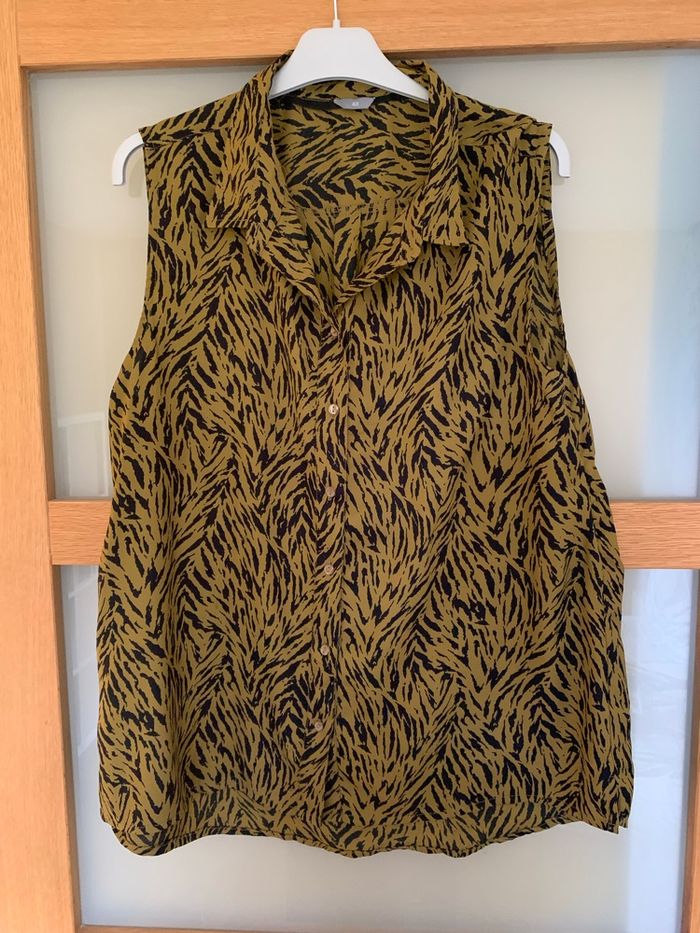 Chemisier sans manches motif zébré - photo numéro 3