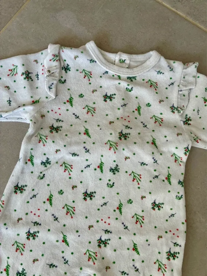 Pyjama velours mots d’enfants 3 mois - photo numéro 2