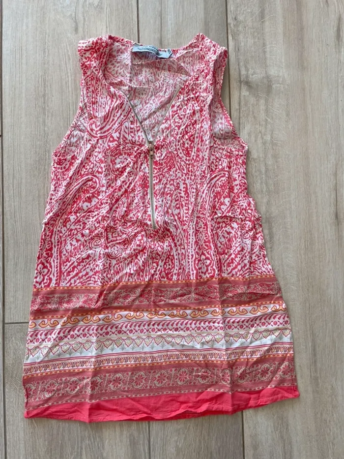 Haut rose et blanc 👚