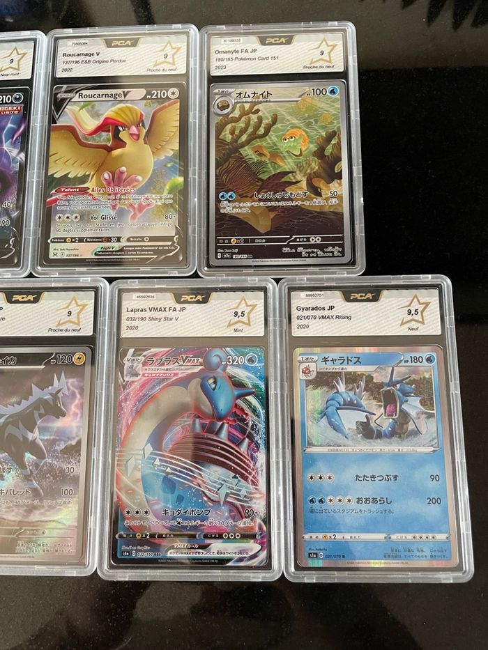 Pokémon lot de 7 cartes gradée PCA - photo numéro 3