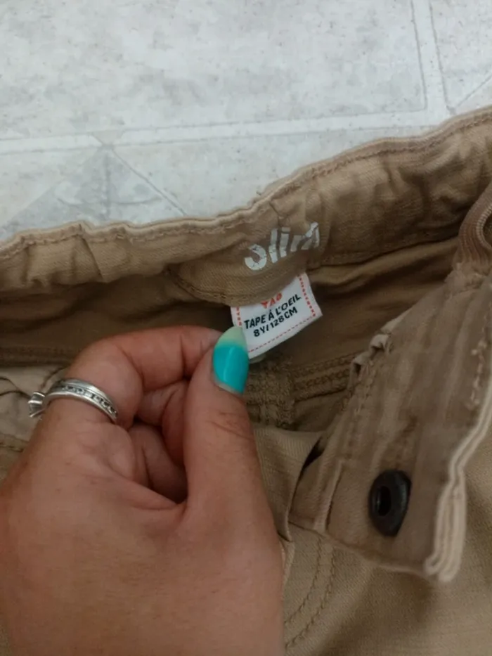 Pantalon beige slim - photo numéro 3