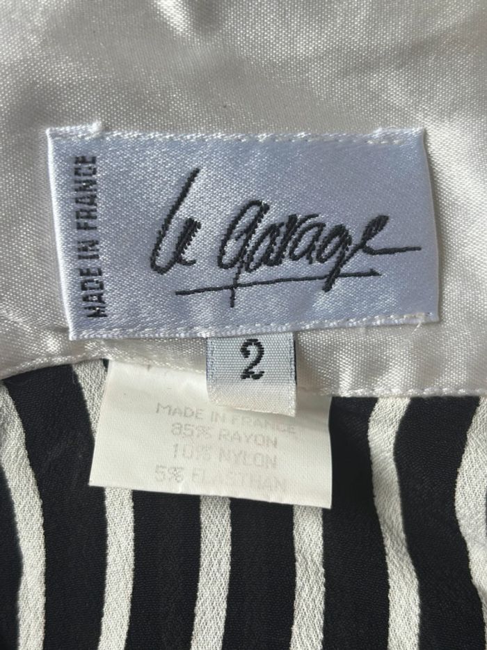 Sublime body chemise à rayures sexy ou classe Le Garage Made in France Taille 2 - photo numéro 2