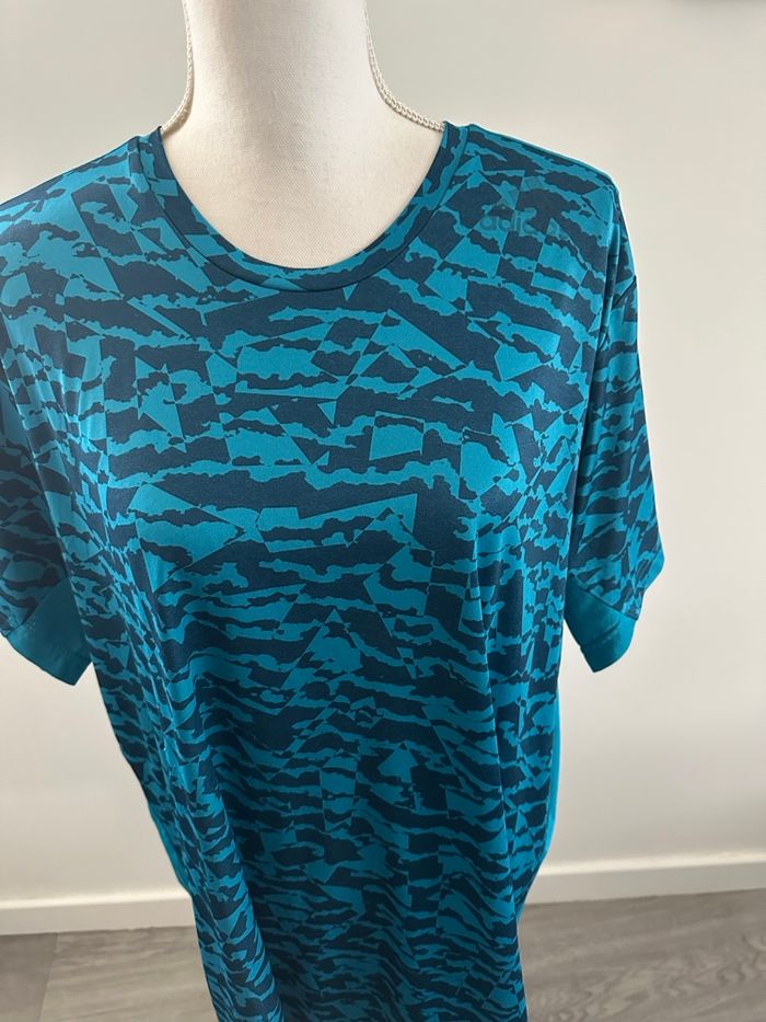 T-shirt bariolé bleu Adidas TXXL - photo numéro 6