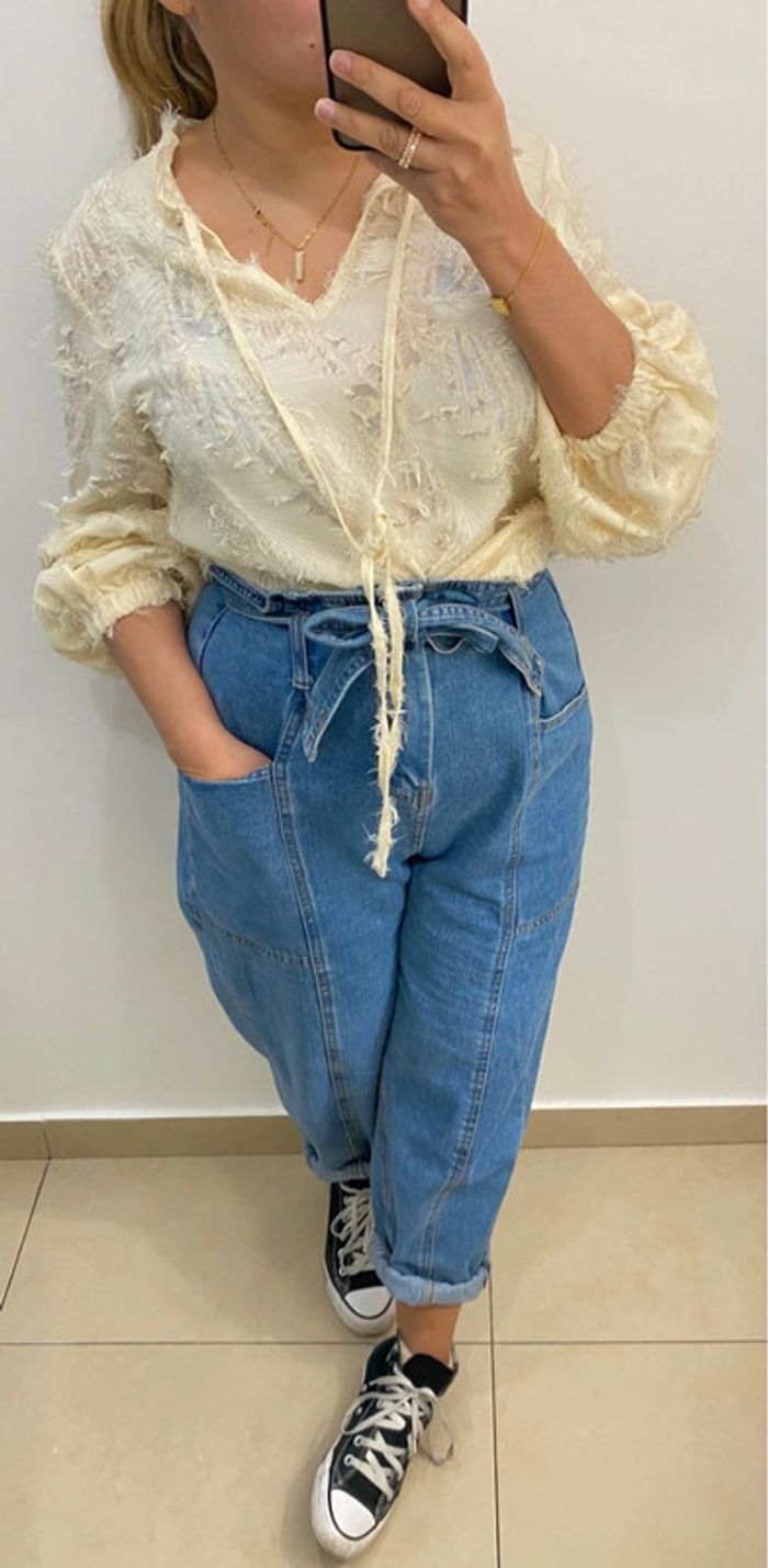 Superbe Blouse Col V Taille 36 - photo numéro 2