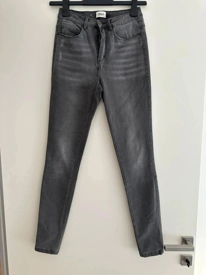 Jean Only skinny gris femme – Taille haute S/34 only & stretch, ultra flatteur - photo numéro 2