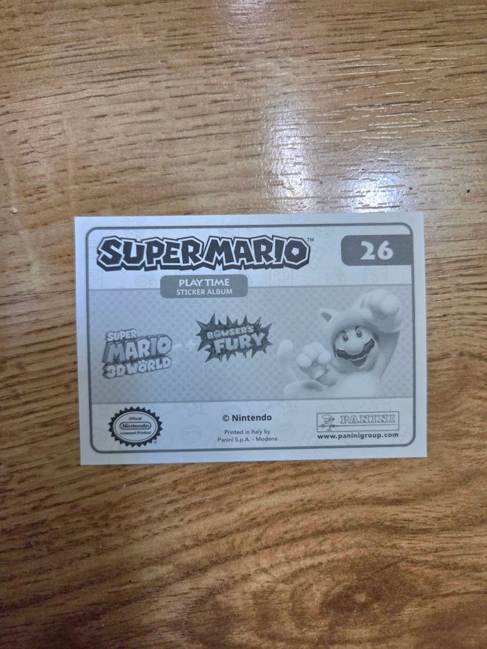 Carte Panini officielle de la collection Super Mario - photo numéro 2