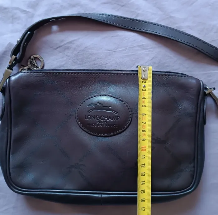 Neuf petit sac à main épaule Longchamp cuir marron - photo numéro 17