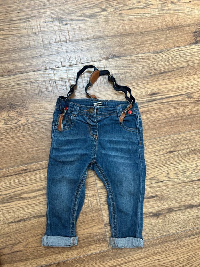 Jean bretelle fille