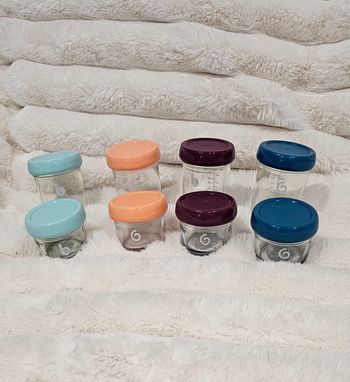 Lot de 8 pots en verre Babybols babymoov en tres bon état