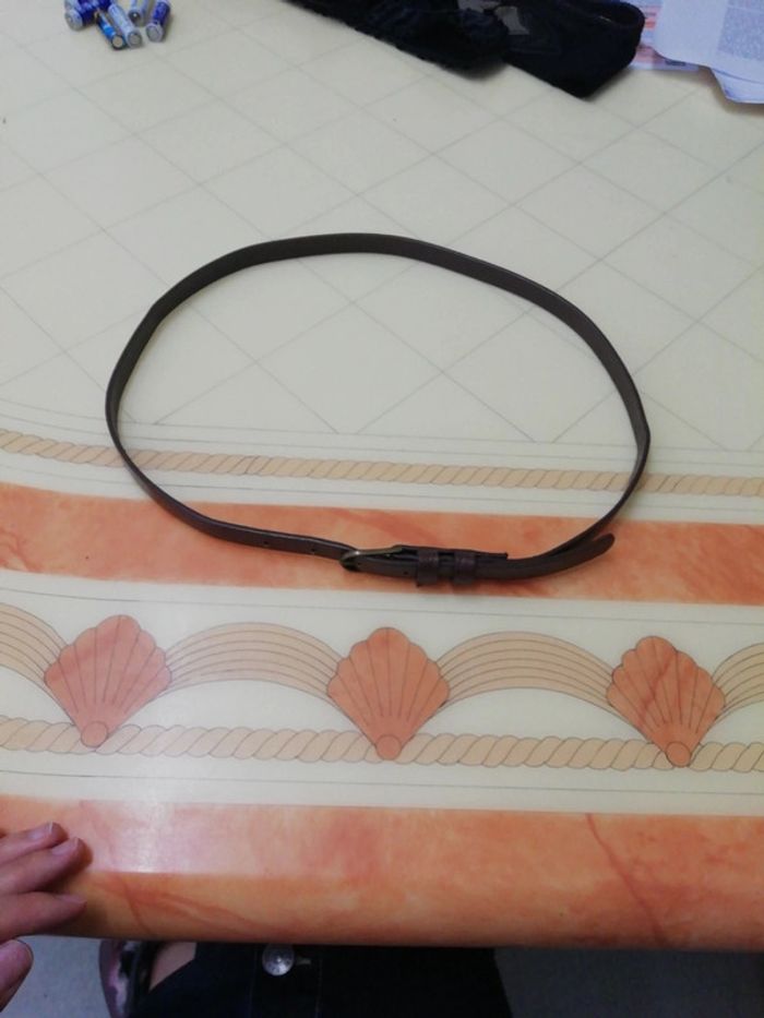 Ceinture fine marron