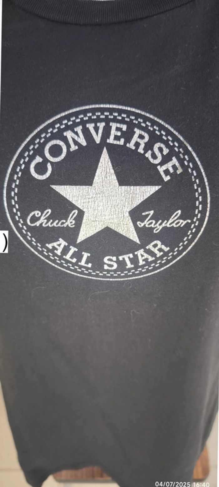 T-shirt Converse Taille XL Noir - photo numéro 5