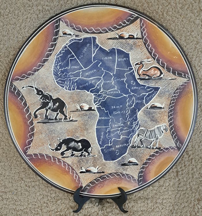 🍽 Assiette décorative aux décors d'Afrique