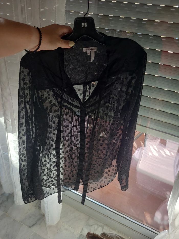 Chemise en plumetis noir manoukian - photo numéro 2