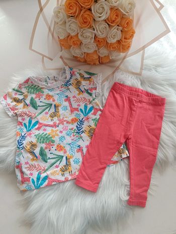 Ensemble été bébé fille jungle