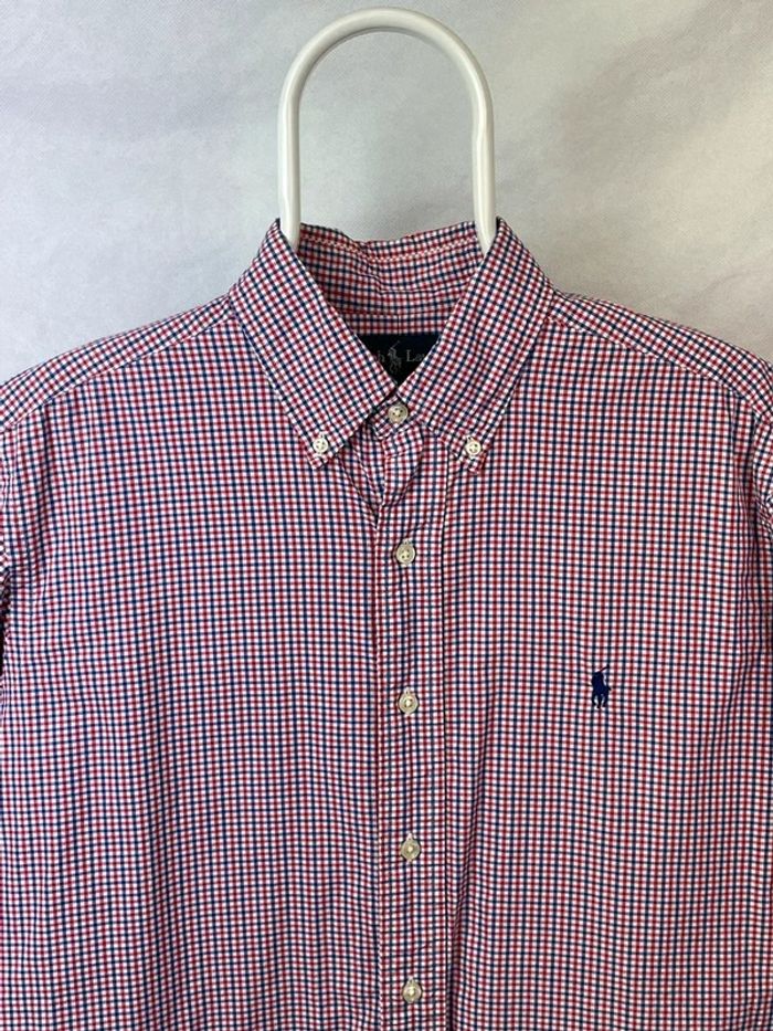 Chemise Ralph Lauren Rouge Blue Logo Bordee Classic Fit L - photo numéro 2
