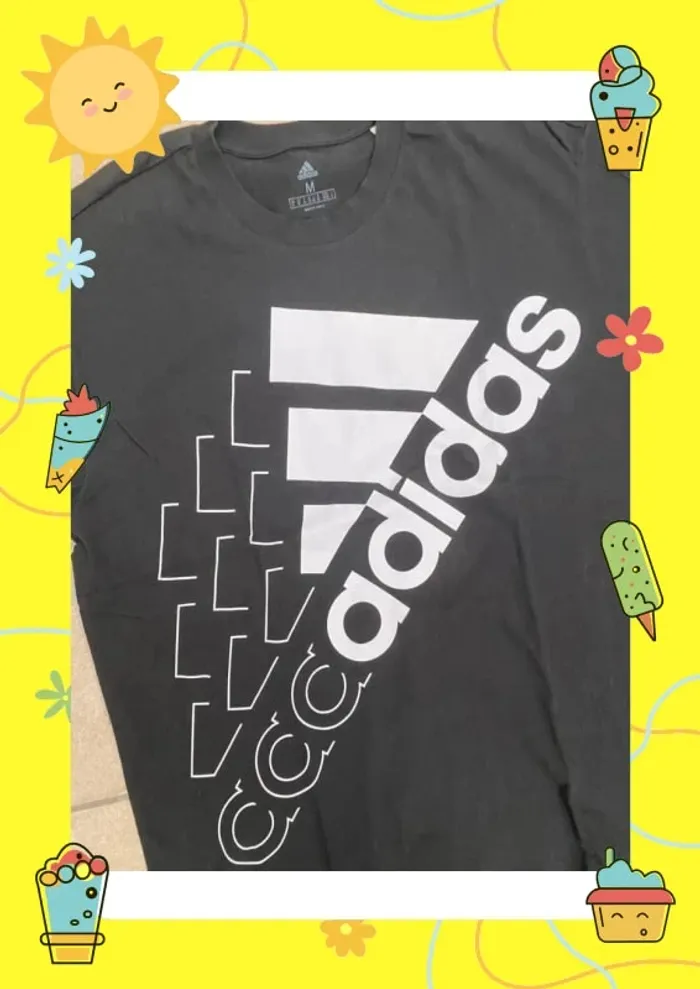 T shirt adidas noir blanc - photo numéro 3