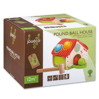 MAISON AVEC BALLES A FRAPPER EN BOIS JOUECO N°80023