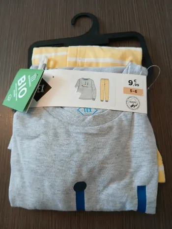 Pyjamas garçon en coton 5 ans