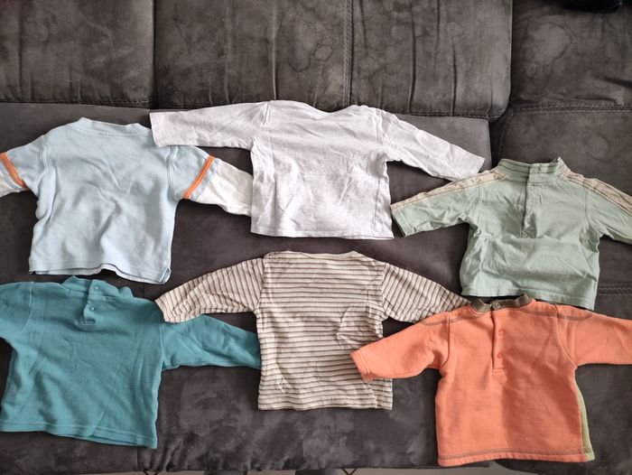 Lot de cinq haut manches longues garçon 12 mois - photo numéro 3