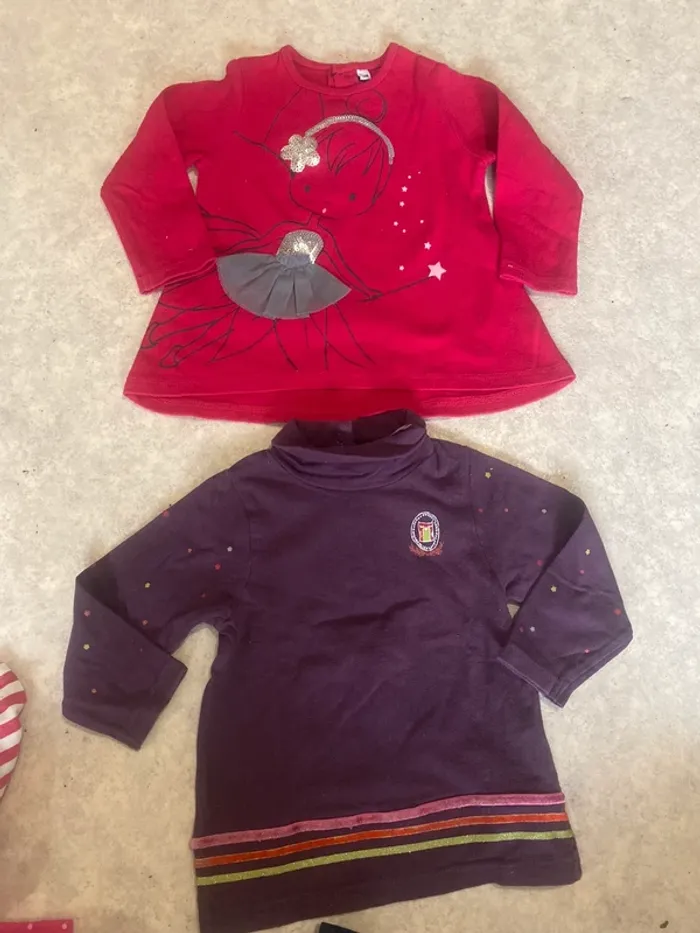 Lot deux t shirt manches longues
