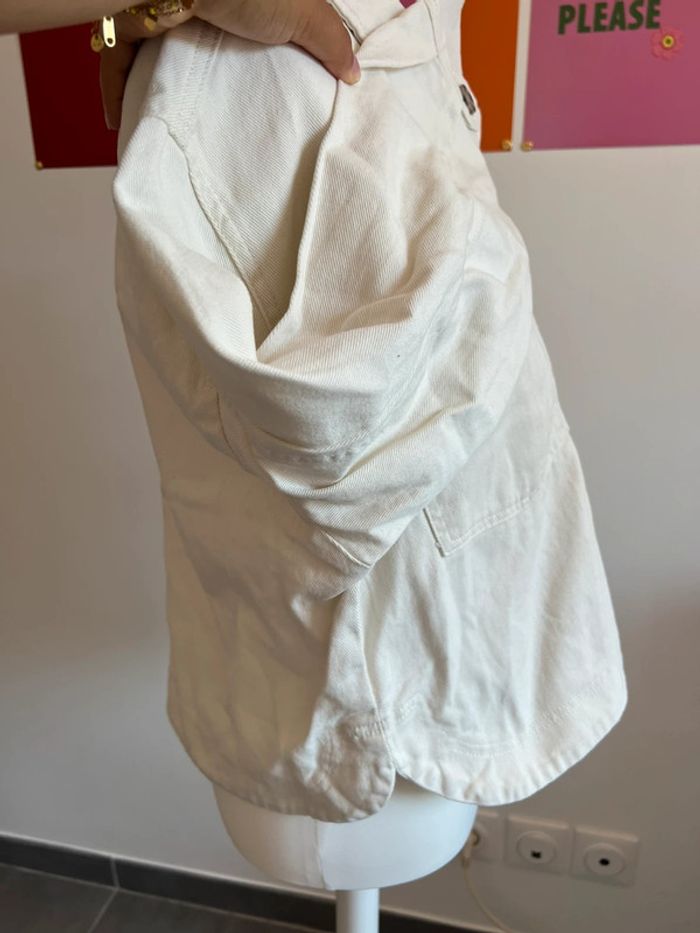 Veste Jean Blanche Oversize Cropped New Look 40 Neuve - photo numéro 3