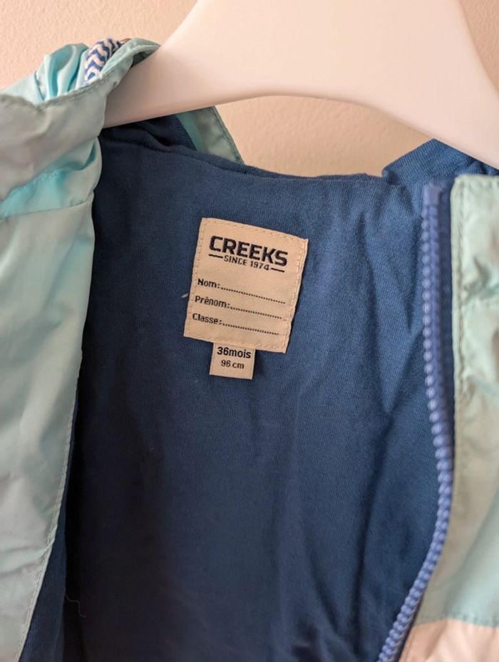 Blouson veste imperméable coupe vent creeks 36 mois - photo numéro 4