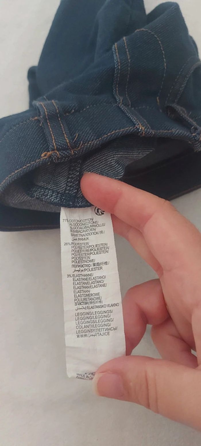 Pantalon leggings jeans bébé fille 9 mois - photo numéro 4
