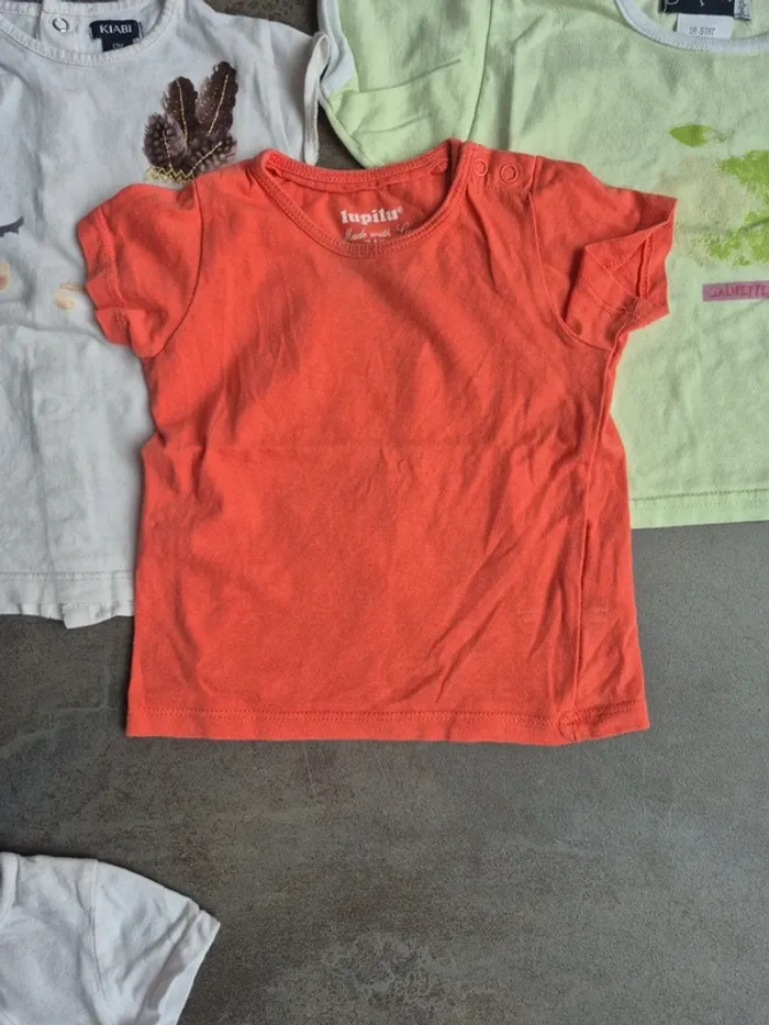 Lot tee-shirts 12 mois bébé fille - photo numéro 2