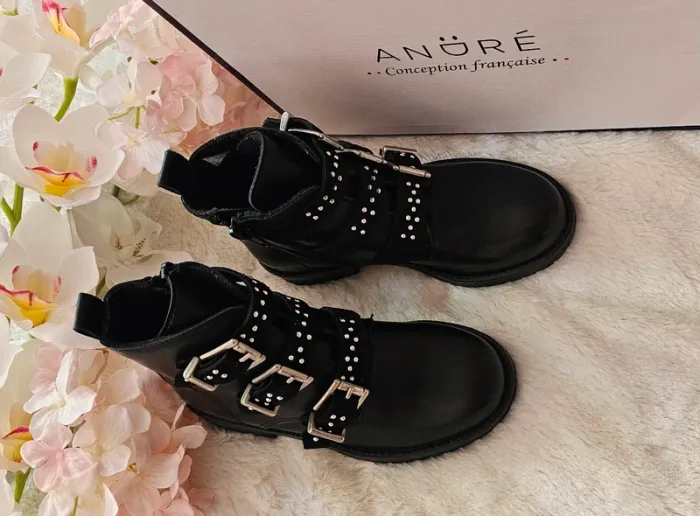 Bottes Bottines Cuir Zip André T28 - photo numéro 3