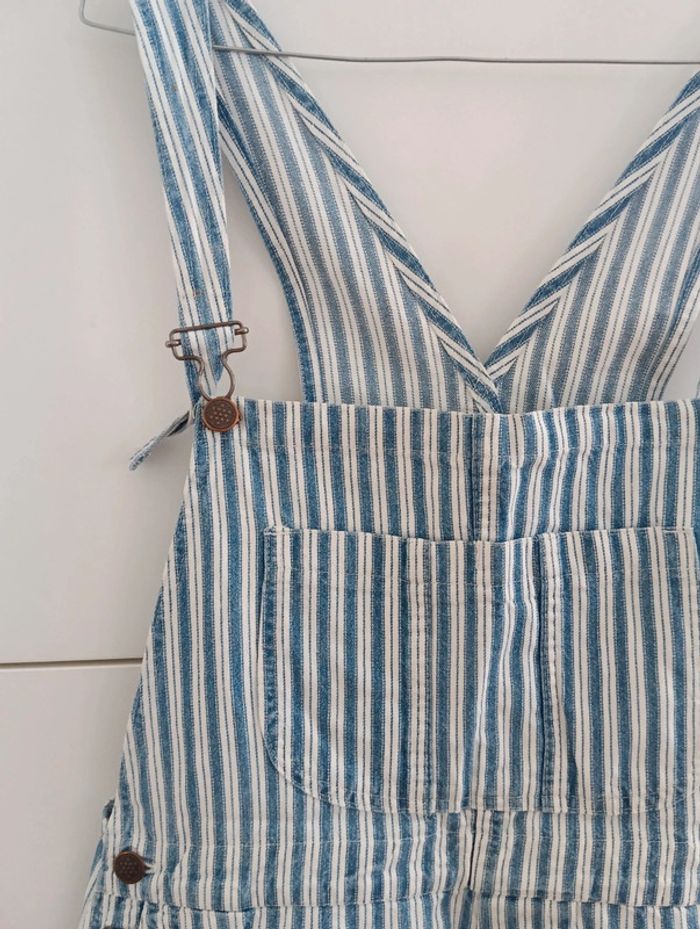 Salopette vintage courte à rayures - photo numéro 5